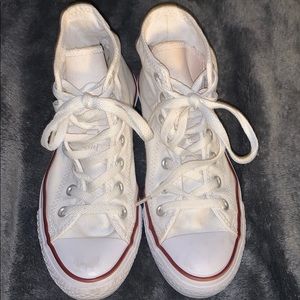 Converse white high tops